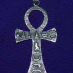  Ankh With Large Symbols Silver Necklace